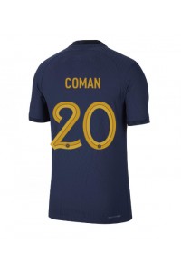 Frankrike Kingsley Coman #20 Fotballdrakt Hjemme Klær VM 2022 Korte ermer